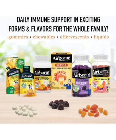 Airborne 1000mg Vitamin C Chewable Tablets Citrus & Very Berry Flavor Bundle - Immune Support Supplement with Zinc - 2x116ct - Buy Online on GoSupps.com