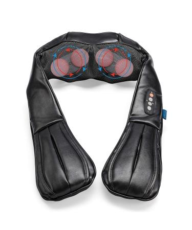 Invitalis vitalmed flexi - massage device for neck shoulders back feet and legs - Shiatsu neck massage device with infrared heat function - T V & GS - 2 year guarantee black