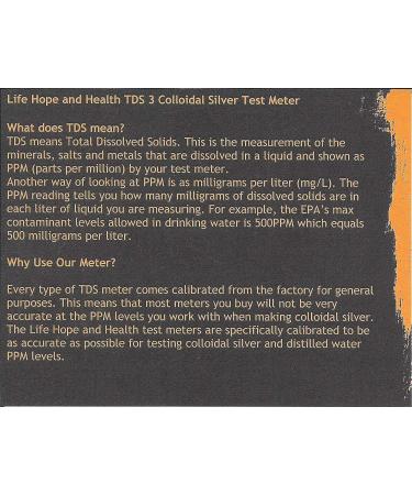 Colloidal Silver Test Meter for Colloidal Silver Generator PPM Testing - Buy Online on GoSupps.com