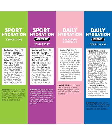 Nuun Hydration Electrolyte Tablets - Vegan Non-GMO Drink Mix | 5 Essential Electrolytes | Low Sugar | 4 Pack (40 Servings - Buy Online on GoSupps.com