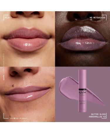 Nyx Butter Gloss Marshmallow (Muted Lilac) - Pack of 2 | Non-Sticky Lip Gloss - Buy Online on GoSupps.com
