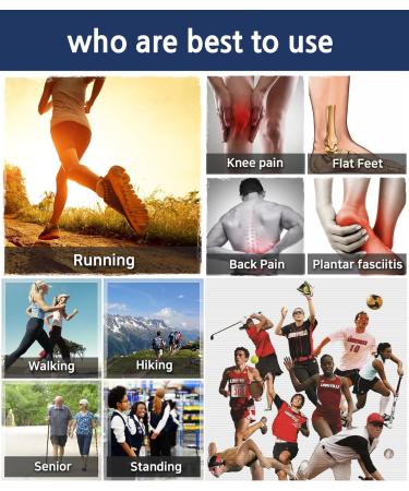 Air Arch Walking Insoles for Women - Blue Orthopedic Support Inserts (Size 6-8 US) - Comfortable Relief for Men & Women - Buy Online on GoSupps.com