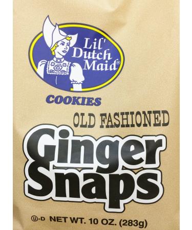 2 set of 2 x 10oz Lil's Dutch Maid Old Fashioned Ginger Snaps Cookies (Two Bags per order)