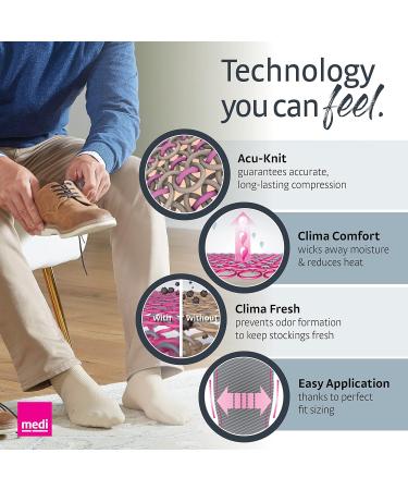 Mediven for Men Select Knee High Compression Stockings - 20-30 mmHg Closed Toe Grey | International Shipping Available - Buy Online on GoSupps.com