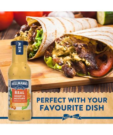 Hellmann's Real Honey & Mustard Salad Dressing & Dip vegetarian condiment free from artificial colours and flavours for salads dips and drizzling over vegetables or meat 6x 250 ml - Buy Online on GoSupps.com