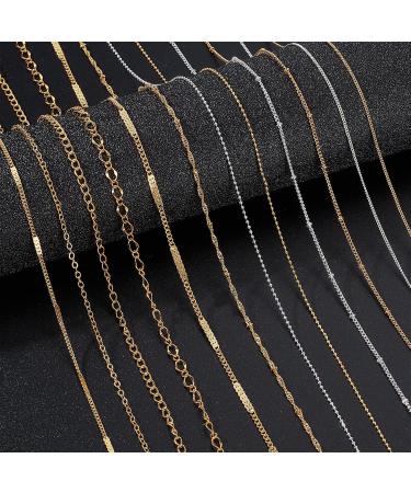 NICENEEDED 24 Strips Metal Nail Art Chains Nail Jewelry Chains Alloy Nail Chains Punk Nail Charms Nail Ornaments Nail Jewels Nail Art Studs for Nail Decoration - Buy Online on GoSupps.com