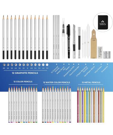 Bellofy 72 Pack Drawing Kit with 100 Sheets Drawing Pad | Art Supplies for Adults & Kids | Complete Drawing Set for Beginners | Ideal Drawing Kit for Kids 9-12 - Buy Online on GoSupps.com