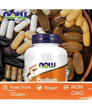 Now Foods Psyllium Husks 500mg 200 Vegan Capsules | Lab-Tested, SOYA Free, Gluten Free, Vegetarian, Non-GMO - Buy Online on GoSupps.com