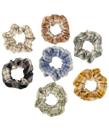 ZdycgTime color fat intestinal hair curly hair band flower -shaped elastic soft hair rope hair band hair accessories for women suitable for women's rubber band bladder hair band ponytail holder. (7 piece) hair ring