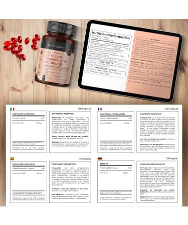 Ultra Pure Superba Krill Oil 500mg x 480 Capsules - 4 Bottles | Antarctic Sourced with Astaxanthin & Omega 3 - Buy Online on GoSupps.com