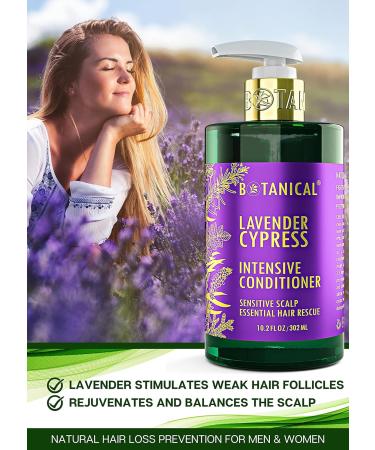 Botanical Hair Growth Conditioner for Sensitive Scalps | Anti-Hair Loss Lavender Conditioner | Thinning Hair Solutions for Women & Men | 10.2 Fl Oz - Cypress - Buy Online on GoSupps.com