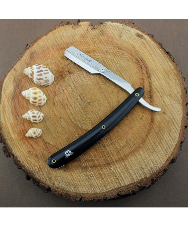 Haryali London 3 Pc Shaving Kit with Cut Throat Razor, Super Badger Hair Brush, and Shaving Soap - Black Color - Unique Gift Set - Buy Online on GoSupps.com