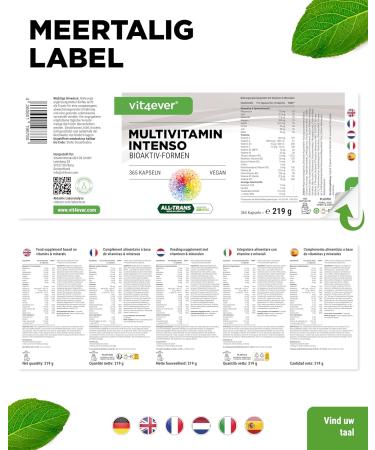 VitaminVersand24 DE Multivitamin AZ 365 highdose capsules with 26 bioactive forms & branded raw materials Vitamins + Minerals Allinone Complex Vegan - Buy Online on GoSupps.com