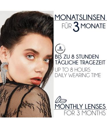 Iconic Colored Contact Lenses Quartz - Strongly Covering Light Gray Monthly Lenses for Natural Look - 1 Pair - Buy Online on GoSupps.com