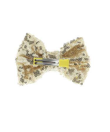 Unicra Large Gold Sequin Hair Bow Clip Barrette for Toddler & Young Girls - Buy Online on GoSupps.com