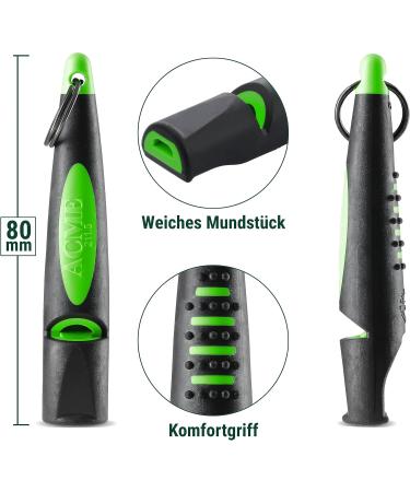 Acme Dog Whistle No.210.5 | Alpha Improved Version | Ideal Recall Training | Large Range | New Handle | Standardized Frequency | Black/DG Green - International Shipping Available - Buy Online on GoSupps.com