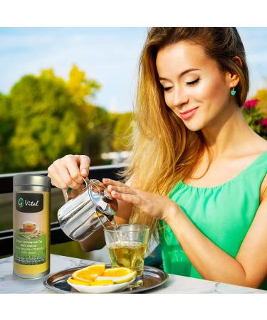 Natural Lemongrass Tea - Organic Caffeine-Free Herbal Infusion for Relaxation and Refreshment non-GMO great hot or iced go vital - Buy Online on GoSupps.com