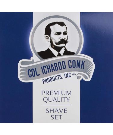 Colonel Conk Model 239 5-Piece Apothecary Mug Shave Set | Gold Tone Razor & Badger Brush | International Shipping Available - Buy Online on GoSupps.com