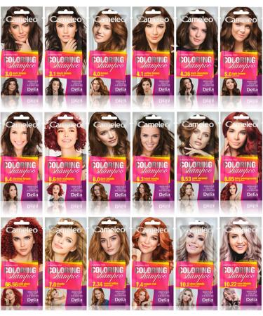  Delia Cosmetics Cameleo - Tinted Shampoo - Black Brown - Quick and easy color refresh "color by color" - Ammonia and oxidant free - Shampoo sachet - 40 ml - Buy Online on GoSupps.com