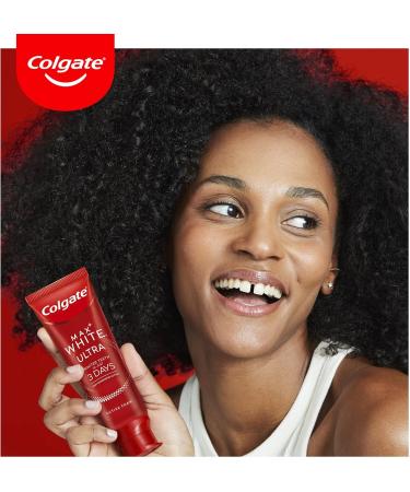 Colgate Max White Ultra Active Foam Toothpaste - Whiter Teeth in 3 Days (2x75ml Pack) - International Shipping Available - Buy Online on GoSupps.com