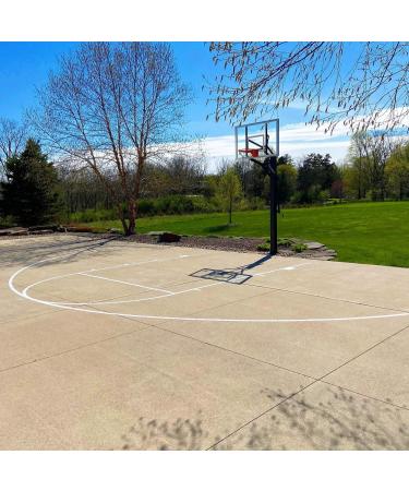 Ronan Sports Complete Easy Court Basketball Stencil Kit | Includes Spray Paint & Spray Box | Made in USA White