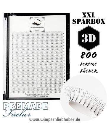 XXL Savings Box 3D Premade Eyelash Fans | 800 Finished Fans | Curl D Mix 11mm-14mm for Eyelash Extensions | International Shipping - Buy Online on GoSupps.com