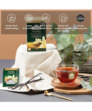Ahmad Tea Vanilla Tranquility Black Tea - 20 Teabags | Vanilla Tranquility 20 Count (1 Pack) - Buy Online on GoSupps.com