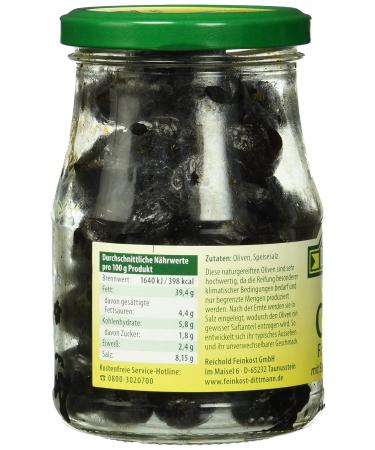 Feinkost Dittmann Black Olives - Greek Style Dry Pickled 6 x 230g | Premium Quality International Shipping - Buy Online on GoSupps.com