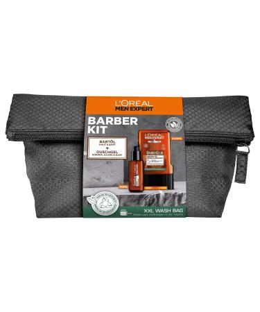 L'Or al Men Expert beard care set for men gift set with beard oil shower gel and cultural bag gift for men with cedar wood barber club 1 x 30 ml 1 x 250 ml gift set barber club with cultural bag - Buy Online on GoSupps.com