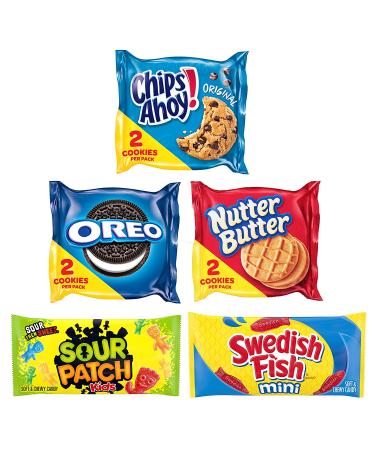 OREO Chips Ahoy, Nutter Butter, Sour Patch Kids, Swedish Fish Variety Pack - 40 Snack Packs - Buy Online on GoSupps.com