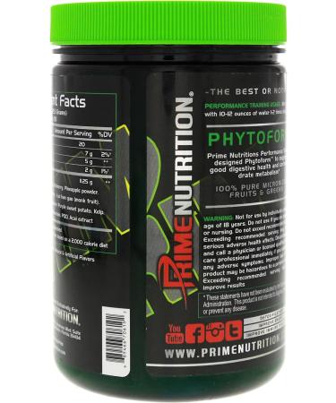 Prime Nutrition Phytoform Fruits & Greens 375g | 30 Servings - Kiwi-Strawberry Flavor - Buy Online on GoSupps.com