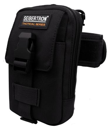 Seibertron 6.3" inch tactical Molle belt bag credit card cell phone pocket 6.3" arm bag black