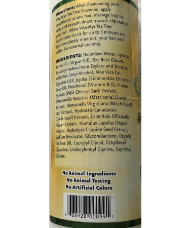 Vitamyr Tea Tree Natural Conditioner 16 Oz | Nourishing Botanical Ingredients for Healthy Hair - Shop Internationally - Buy Online on GoSupps.com