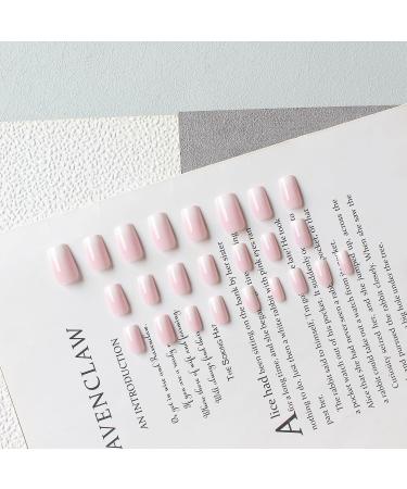 Glossy Gradient Pink Press on Nails Medium Short Square Xcreando Salon Like Coffin Fake Nails Glue on Stick on Nails for Women Natural Press on Nails for Women 24PCS Elegant Pink - Buy Online on GoSupps.com