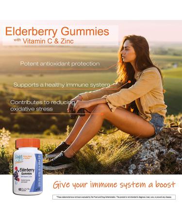 Doctor's Best Elderberry Gummies with Vitamin C & Zinc - Immune Support, 60 Berry Blast Gummies - Buy Online on GoSupps.com