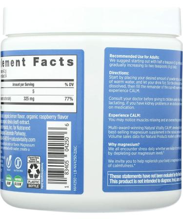 Natural Vitality Calm Raspberry-Lemon Anti-Stress Drink Mix | 8 oz (226 g) - Buy Online on GoSupps.com