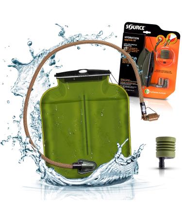 Source Tactical ILPS 3L Low Profile Widepac Bladder - for Integration with Ballistic Vest - High-Flow Storm Drinking Valve - Leakproof Widepac Closure - Including UTA Rapid Refill Adaptor - 100oz - Buy Online on GoSupps.com