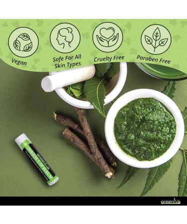 Buy GreenIVe Neem Lip Balm - Vegan Lip Moisturizer with L-Lysine for Soothed Soft Lips - International Shipping Available - Buy Online on GoSupps.com