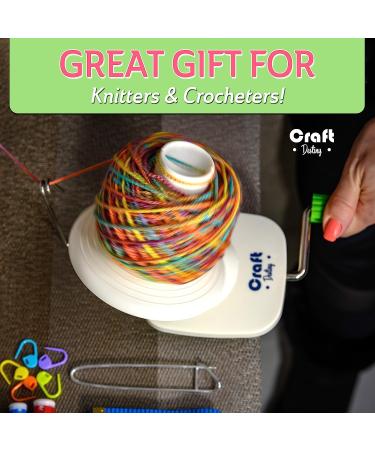Craft Destiny Yarn Winder - Hand Operated Ball Winder 4 oz Capacity - Easy Setup & Use - Sturdy Metal Handle - Tabletop Clamp - Knitting Kit - Buy Online on GoSupps.com