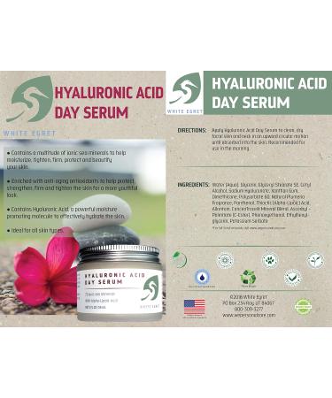 White Egret Hyaluronic Acid Day Serum - 8 Oz | Hydrating Personal Care for Glowing Skin - International Shipping Available - Buy Online on GoSupps.com