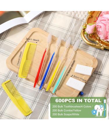 Bulk Disposable Travel Hygiene Kits - 200 Pack | Individually Wrapped Toothbrushes Combs & Mini Soaps for Hotels & Charities - Buy Online on GoSupps.com