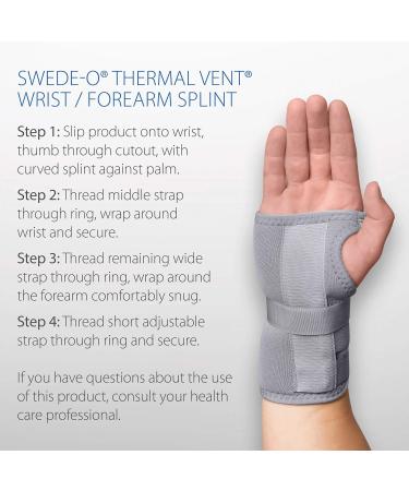 Swede-O Thermal Vent Wrist/Forearm Splint Left - Small | International Shipping Available - Buy Online on GoSupps.com