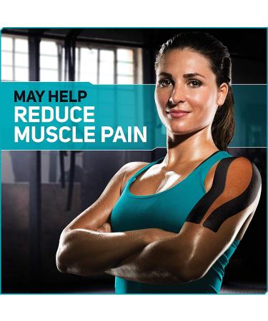 Care Science Waterproof Kinesiology Tape 40 ct Precut Strips (2 Rolls) Black | Elastic Sports & Weightlifting Tape | Supports Muscles & Joints | Water Resistant - Buy Online on GoSupps.com