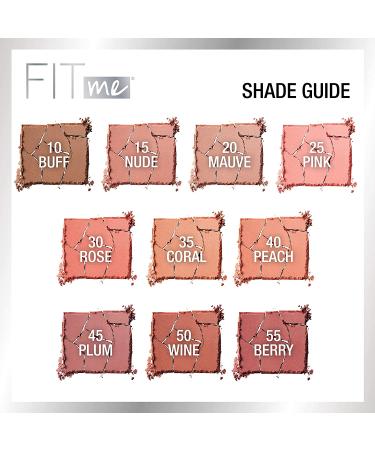 Maybelline Fit Me Blush - Plum - 0.16 fl. oz | Flawless Color & Glow - Buy Online on GoSupps.com