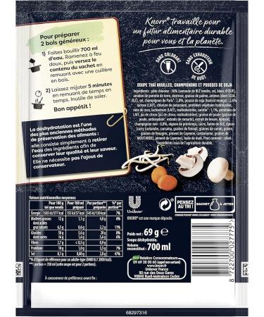Knorr Dehydrated Thai Soup Noodles Mushrooms Bean Sprouts quick meal 69g - Buy Online on GoSupps.com