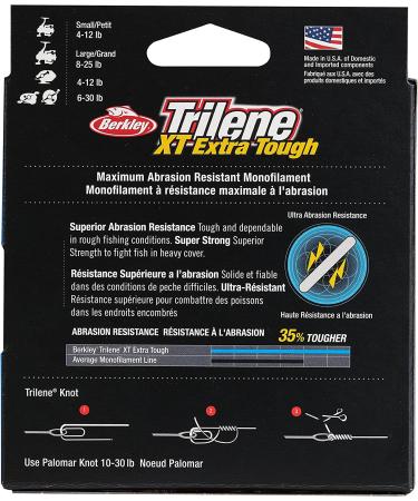 Berkley Trilene XT Clear Monofilament Fishing Line 20lb | 9kg 270yd | 246m - Ideal for Saltwater and Freshwater Use - Buy Online on GoSupps.com