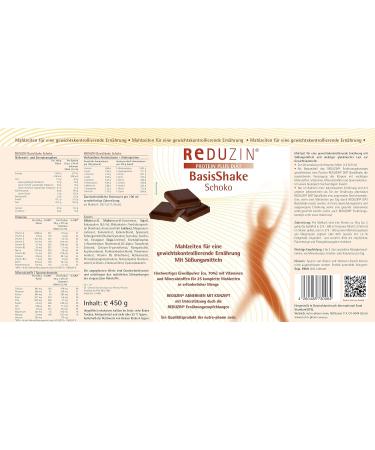 Redinity Diet Shake - Delicious Chocolate Weight Loss Meal Replacement | 25 Creamy Shakes (450g) - Optimize Your Weight Loss Journey! - Buy Online on GoSupps.com