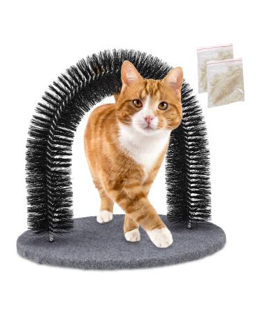 Relaxdays depilatory arches including catnip coat of grooming wellness wellness catbow for all hair lengths black 1 piece (1 Pack)