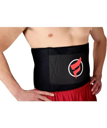 Fitru Waist Trimmer Sauna Ab Belt For Women & Men - Waist Trainer Stomach Wrap Black XL: 10" X 50" - Buy Online on GoSupps.com