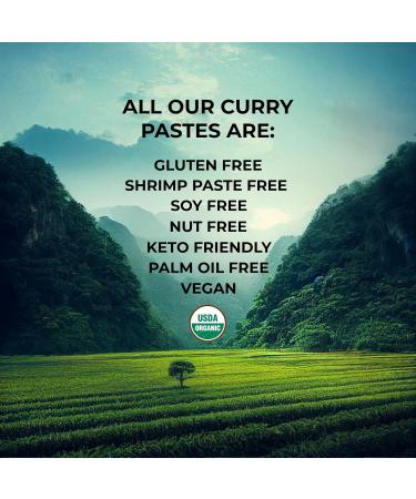 Organic Variety Pack Curry Paste - Mike's Organic Curry Love | Vegan, Sugar-Free, Gluten-Free | Thai Curries & More | 6 x 4.23 oz Glass Jars | Red, Green, Panang, Yellow | Case of 6 - Buy Online on GoSupps.com